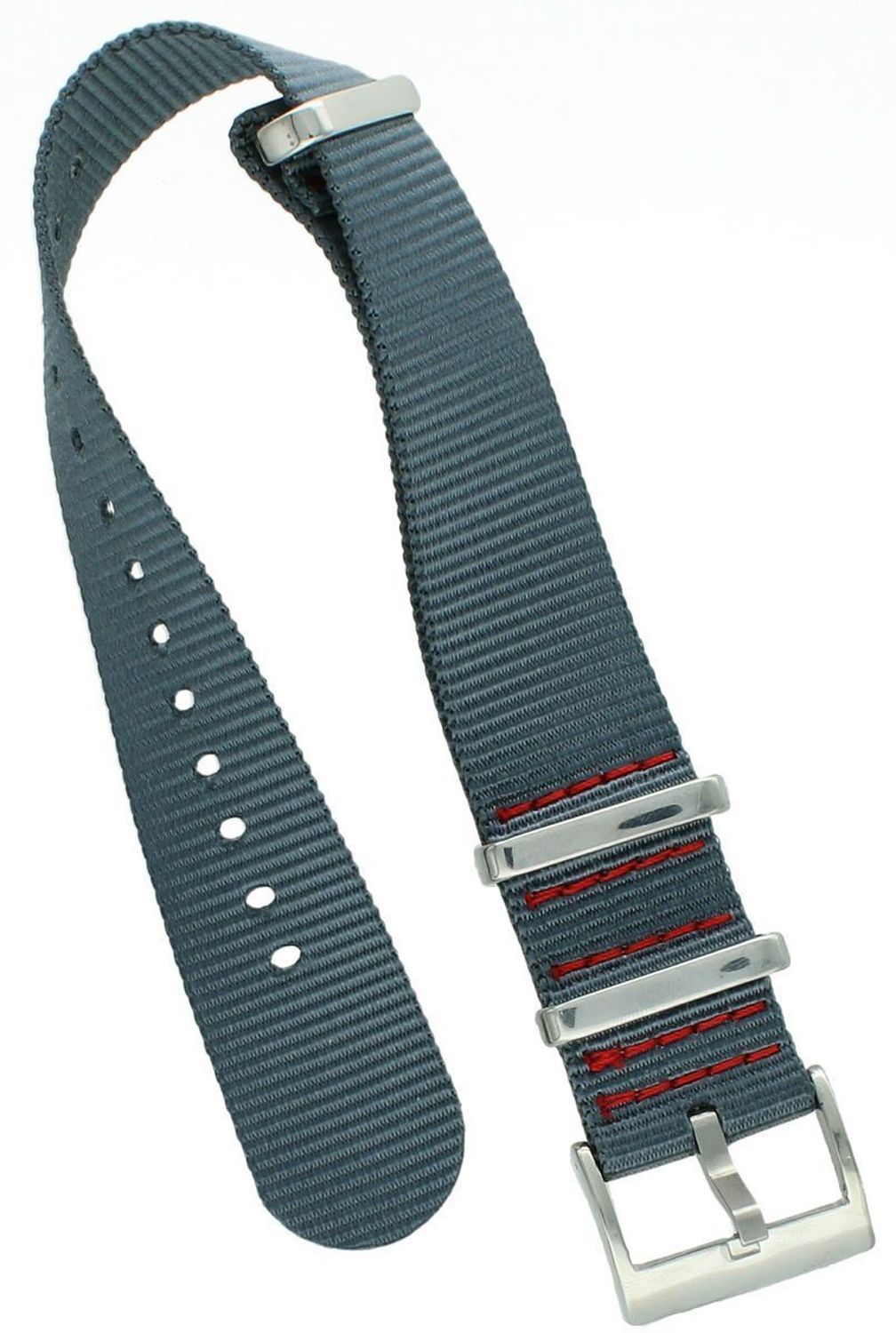 Pasek do zegarka NATO 016 w kolorze niebieskim. Nylonowy, parciany, długość 27 cm, szerokość mocowania 20 mm lub 22 mm. Idealny do zegarków sportowych i casualowych.2.jpg